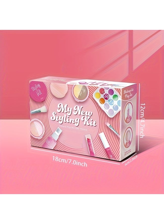 Kids' Cosmetic Toy Gift Set, Girls' Role-Play Simulated Dressing Makeup Box Pretend Play Princess Dress-Up Set | Gift Box Packing, Multiple Sizes Available | Non-Smudgable, Liquid-Free Toys | Ideal Birthday & Holiday Gifts for Kids | Suitable for Ages 3+, Perfect for Birthdays & Christmas - Non-Toxic, Non-Applicable - Image 4